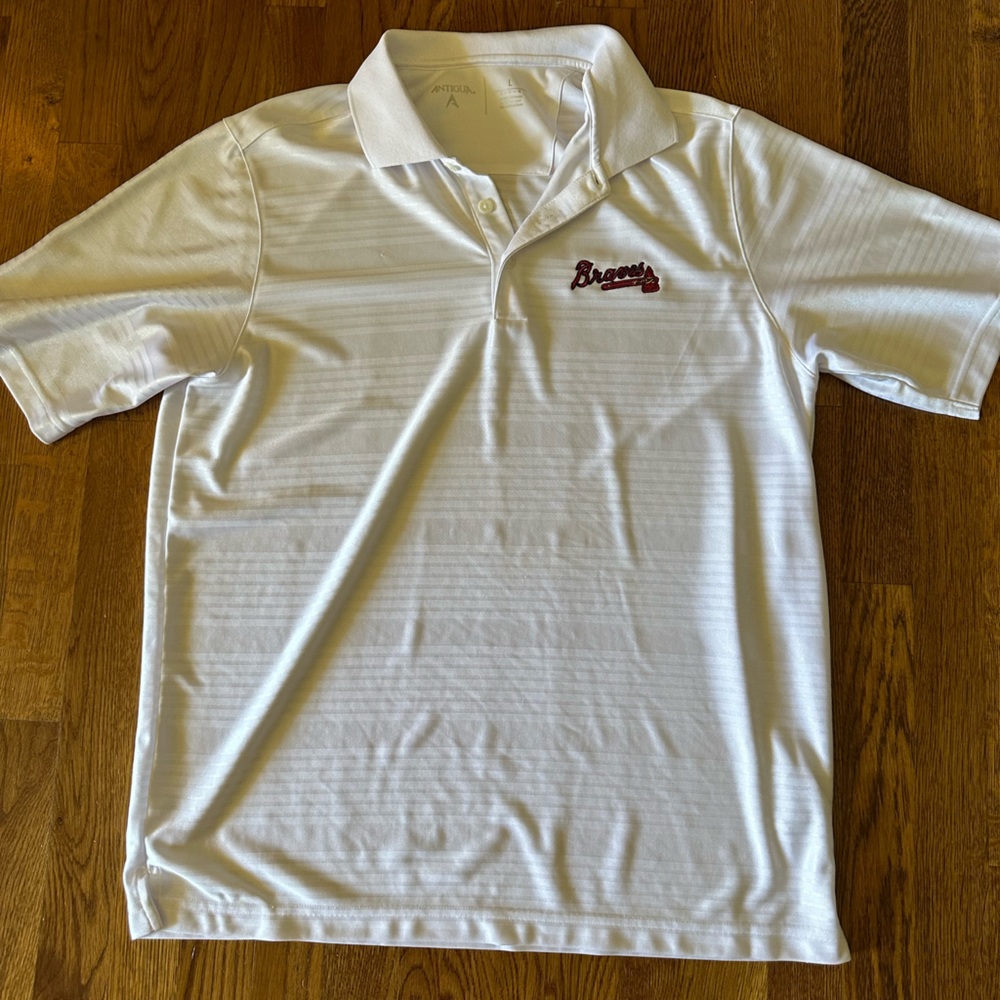 Antigua. Large. Atlanta Braves Polo